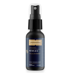 Quicksilver Scientific Methyl B12 bottle highlighting liposomal absorption for better uptake