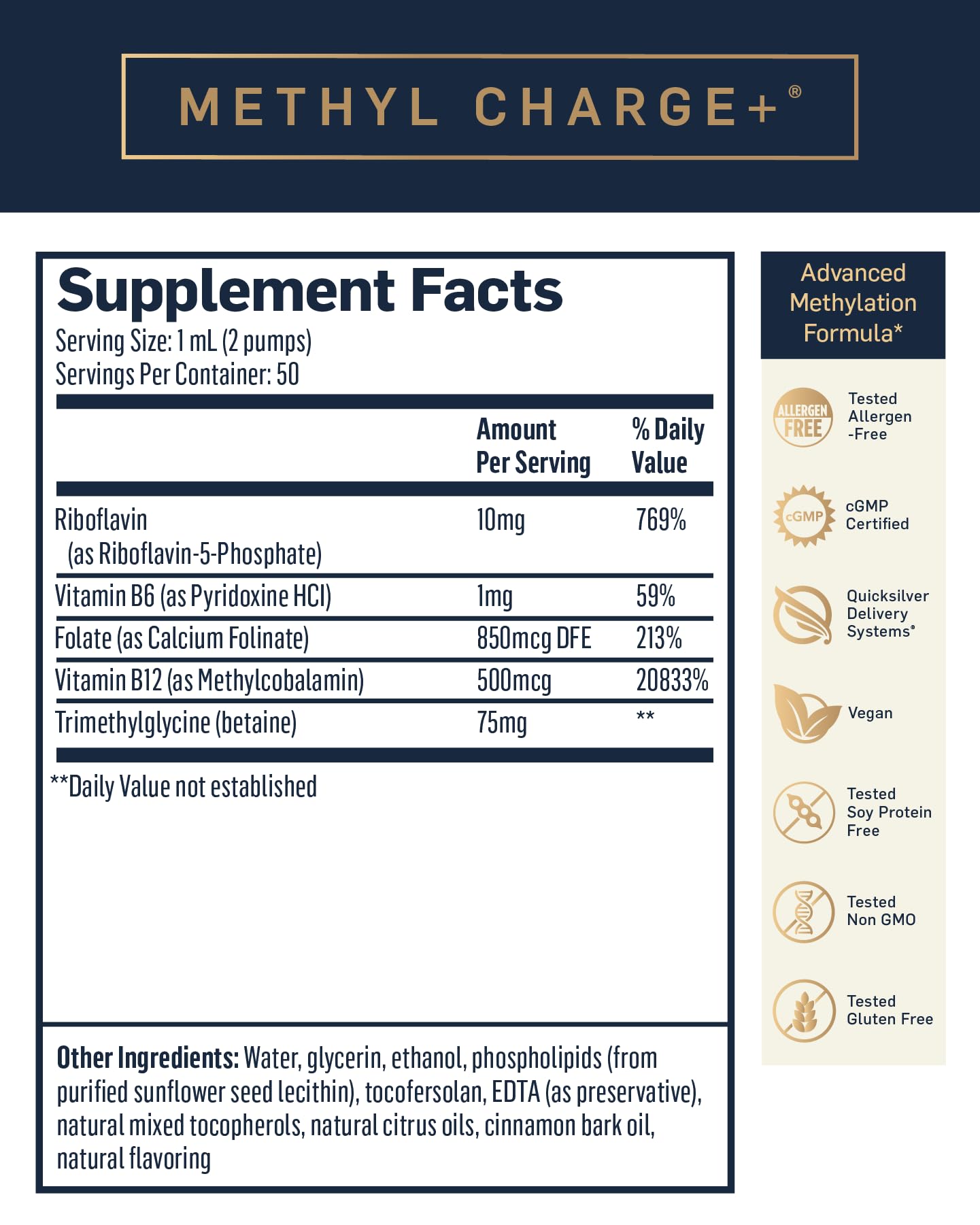 Methyl Charge phospholipid delivery using sunflower lecithin