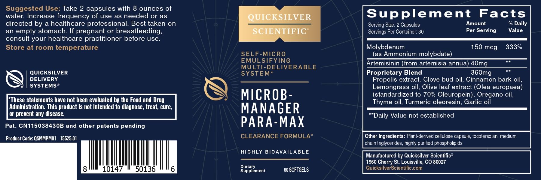 Quicksilver Scientific Microb-Manager Para-Max dropper in use for easy dosing