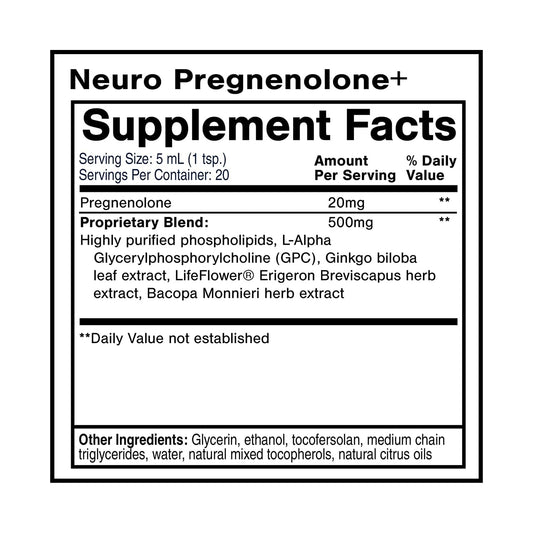 Quicksilver Scientific Neuro Pregnenolone+ dropper ready for rapid absorption.