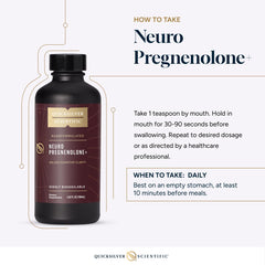 Quicksilver Scientific Neuro Pregnenolone+ packaging box communicates premium brain support.