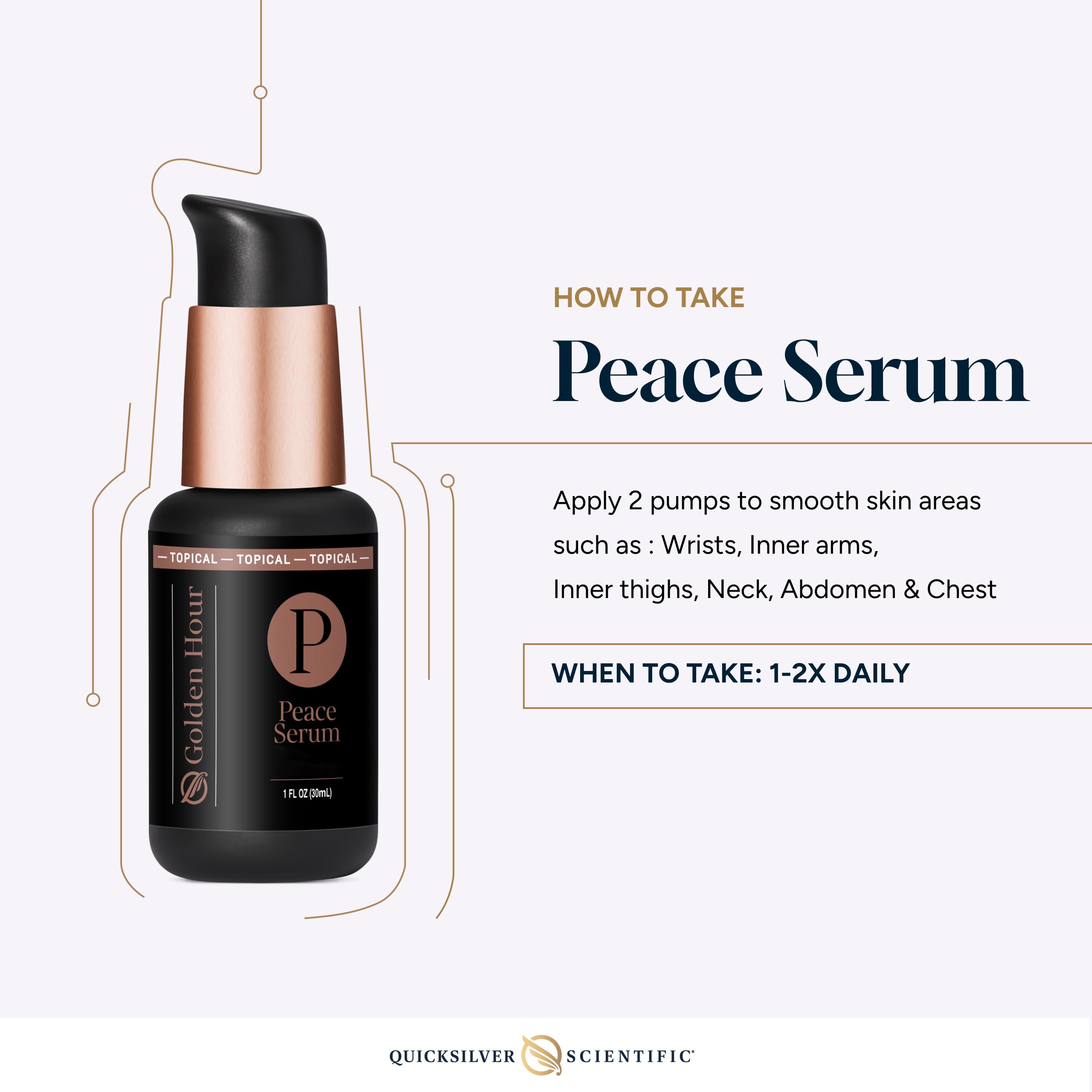 Nighttime skincare setup with Peace Serum ready.
