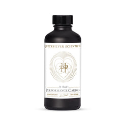 Quicksilver Scientific Performance Cardio+ bottle pour for fast circulation support.