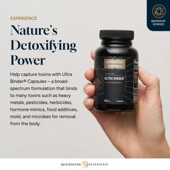 Quicksilver Scientific Ultra Binder powder demonstrating a mixable form for versatile routines.