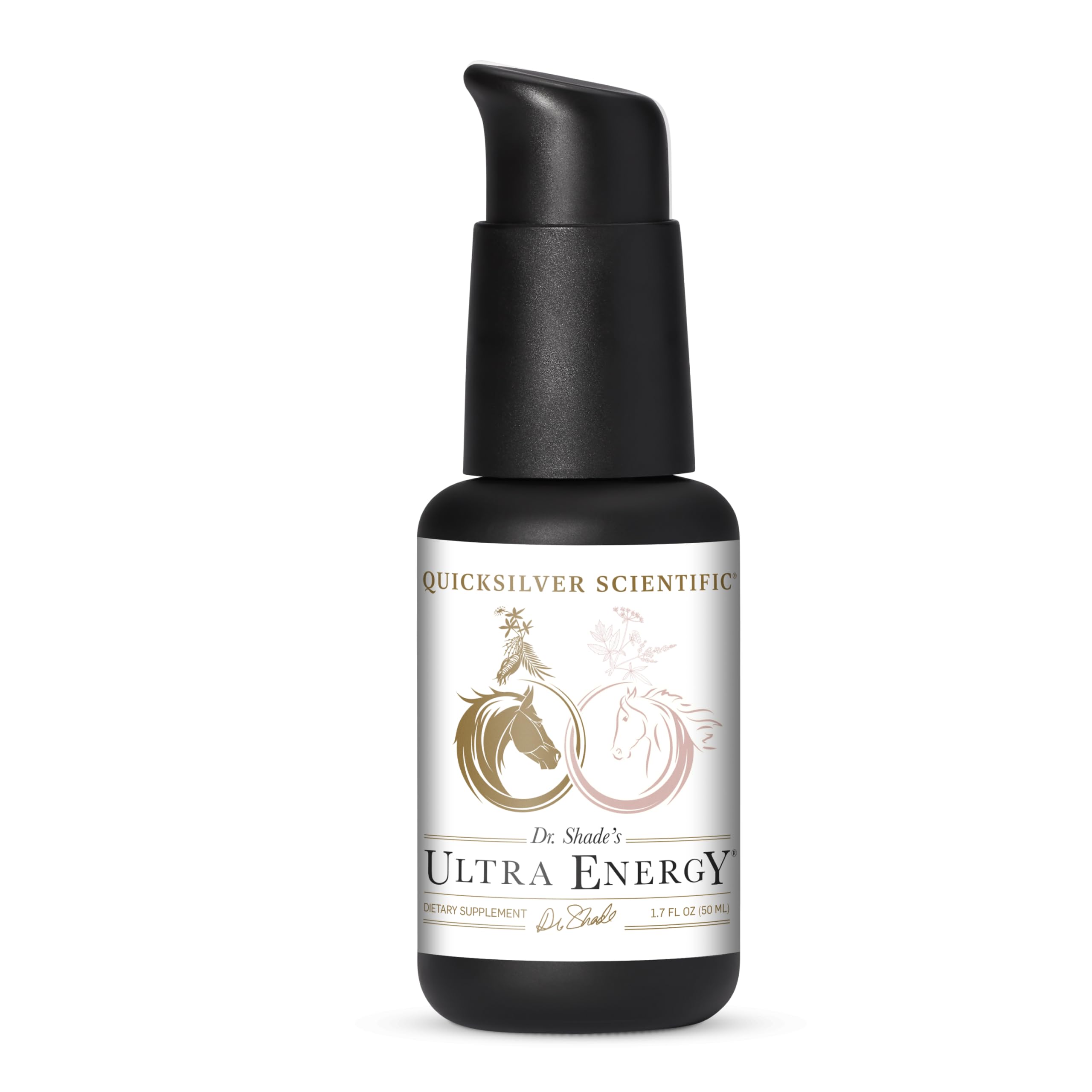 Quicksilver Scientific Ultra Energy bottle front view highlighting adaptogenic support