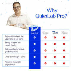 QuietLab Pro ultra-thin design, comfortable BPA-free material.