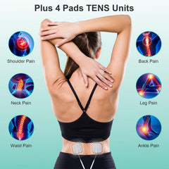 QUINEAR foot massager includes four TENS pads for targeted area relief.