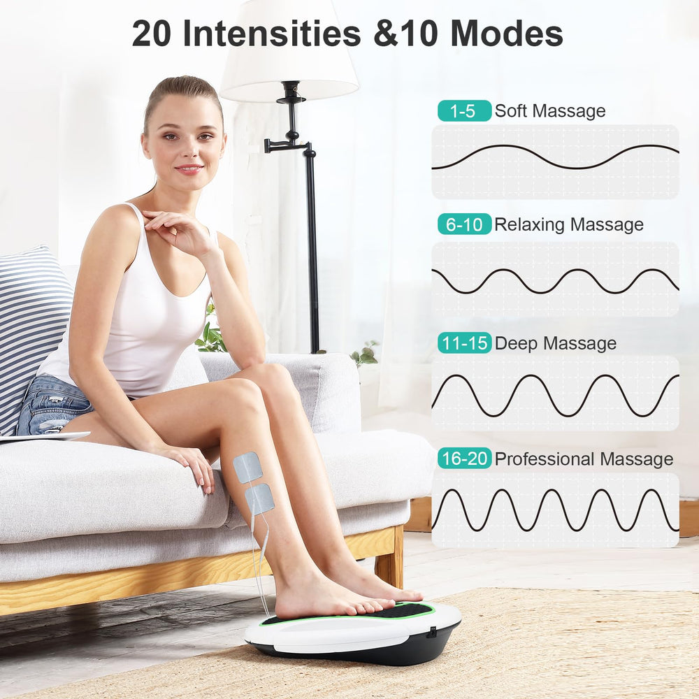 QUINEAR foot massager with two handles for easy portability.
