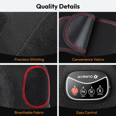 QUINEAR knee massager adjustable strap, secure compression and fit