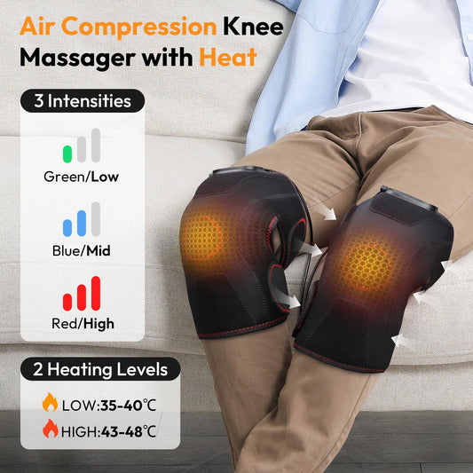 QUINEAR knee massager front view, compact home-use design