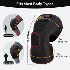 QUINEAR knee massager heat settings, soothing warmth options