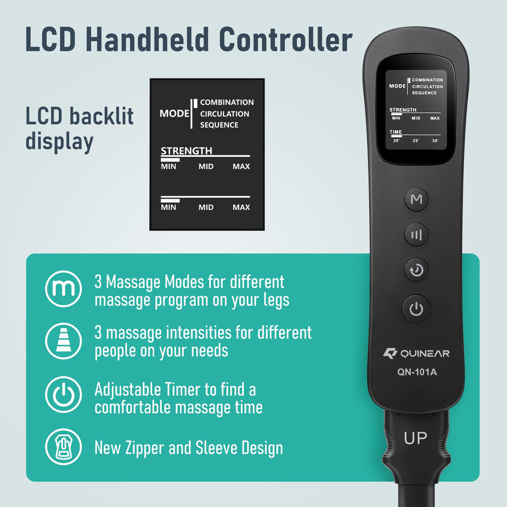 QUINEAR compact, portable design fits into a bag for on-the-go relief.