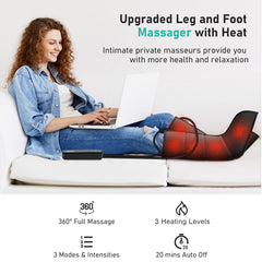 Quinear leg massager heat levels offer soothing warmth for targeted relief.