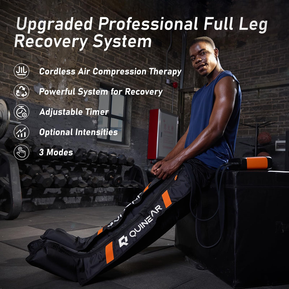 QUINEAR leg sleeves in sequential compression for targeted circulation support.