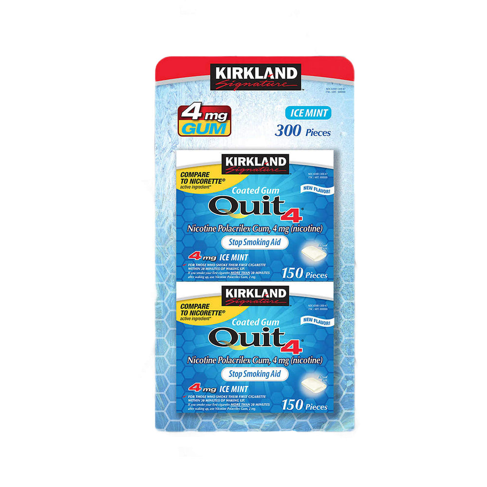 Kirkland Signature Quit Ice Mint gum pack with 300 pieces, convenient quit aid