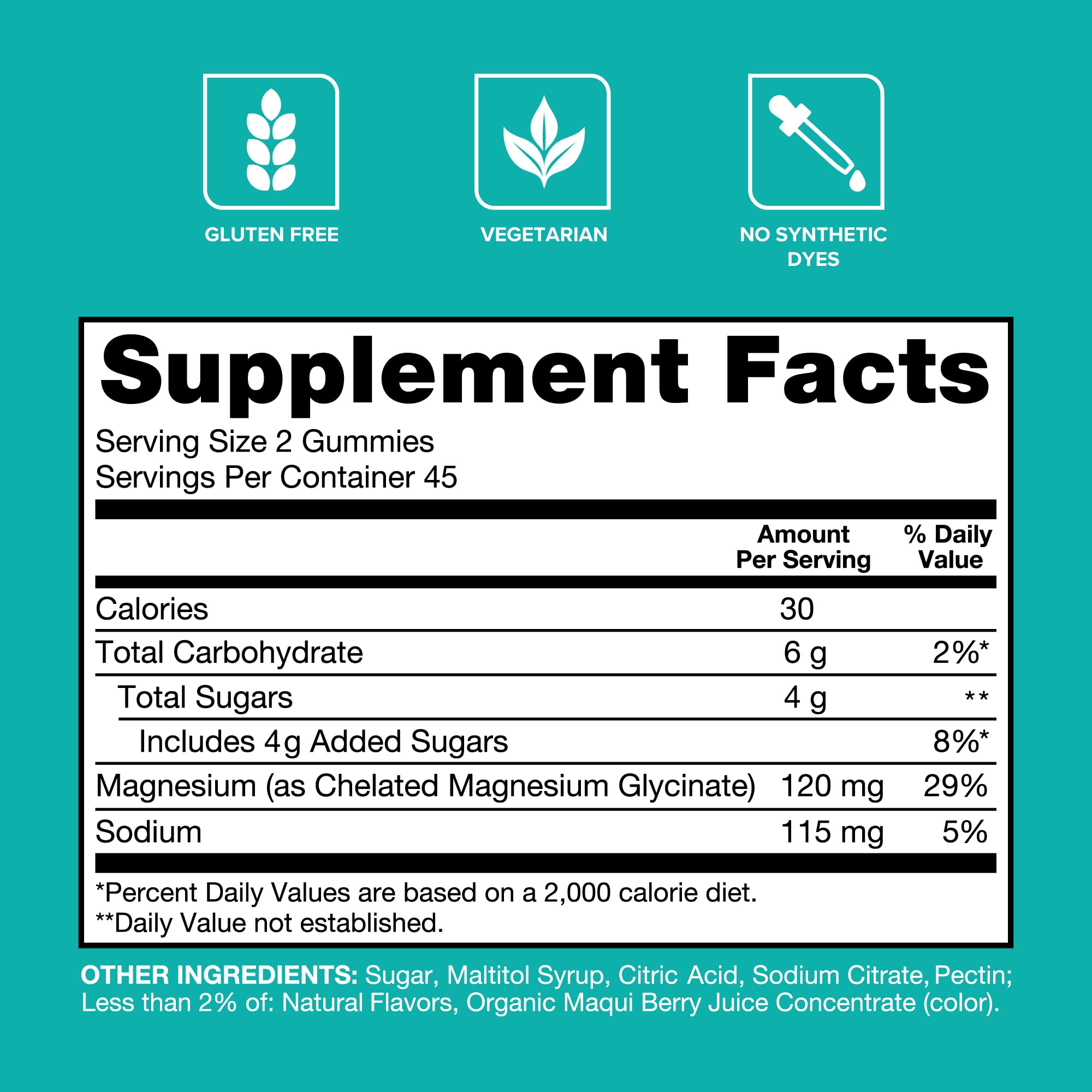 Close-up of Qunol Magnesium Glycinate gummy texture for easy use.