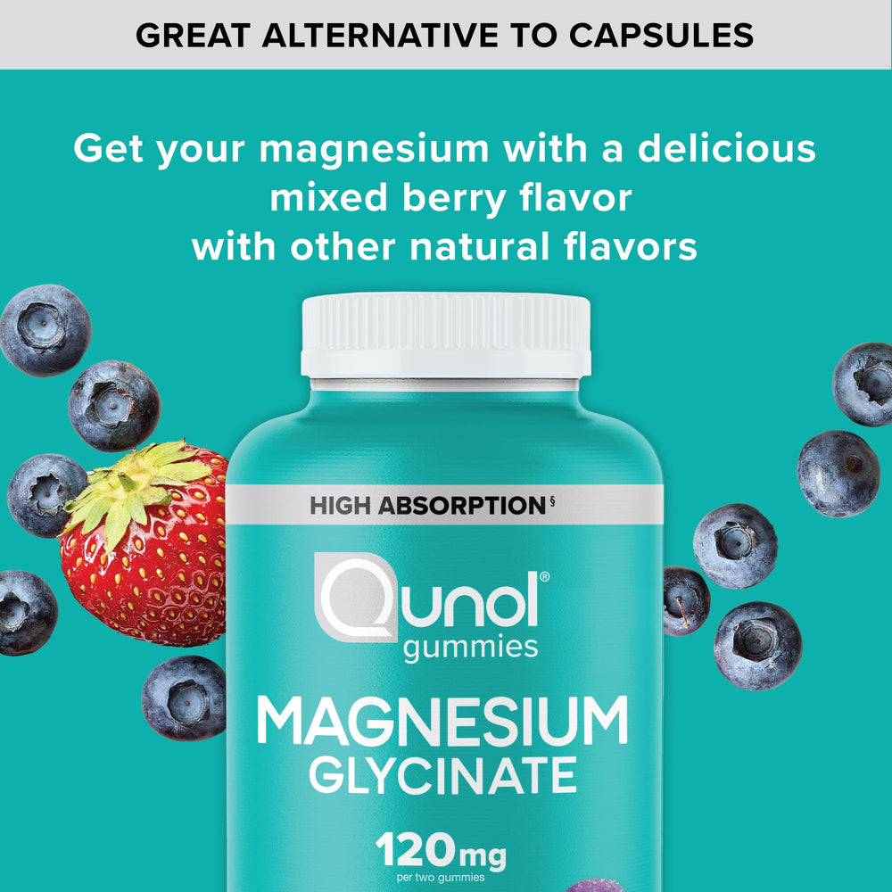 Morning routine with Qunol Magnesium Glycinate Gummies ready for daily intake.