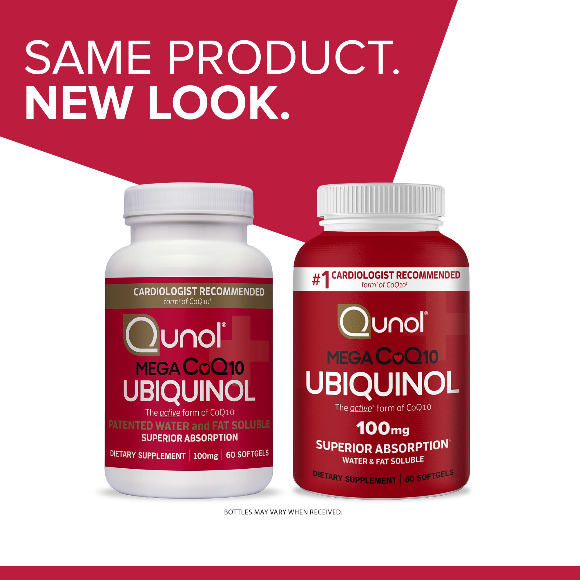 Closeup of Qunol Mega Ubiquinol CoQ10 softgels emphasizing capsule form