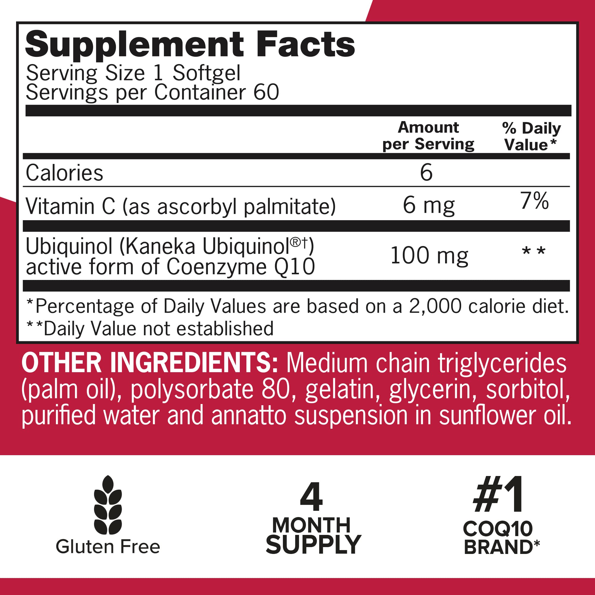 Qunol Mega Ubiquinol CoQ10 softgels front view for easy daily use