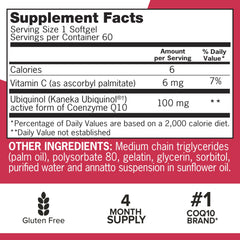 Qunol Mega Ubiquinol CoQ10 softgels front view for easy daily use