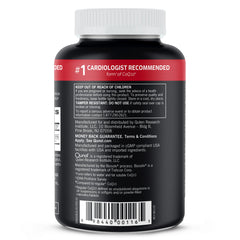 Qunol Ultra CoQ10 softgels on table highlighting convenient softgel form
