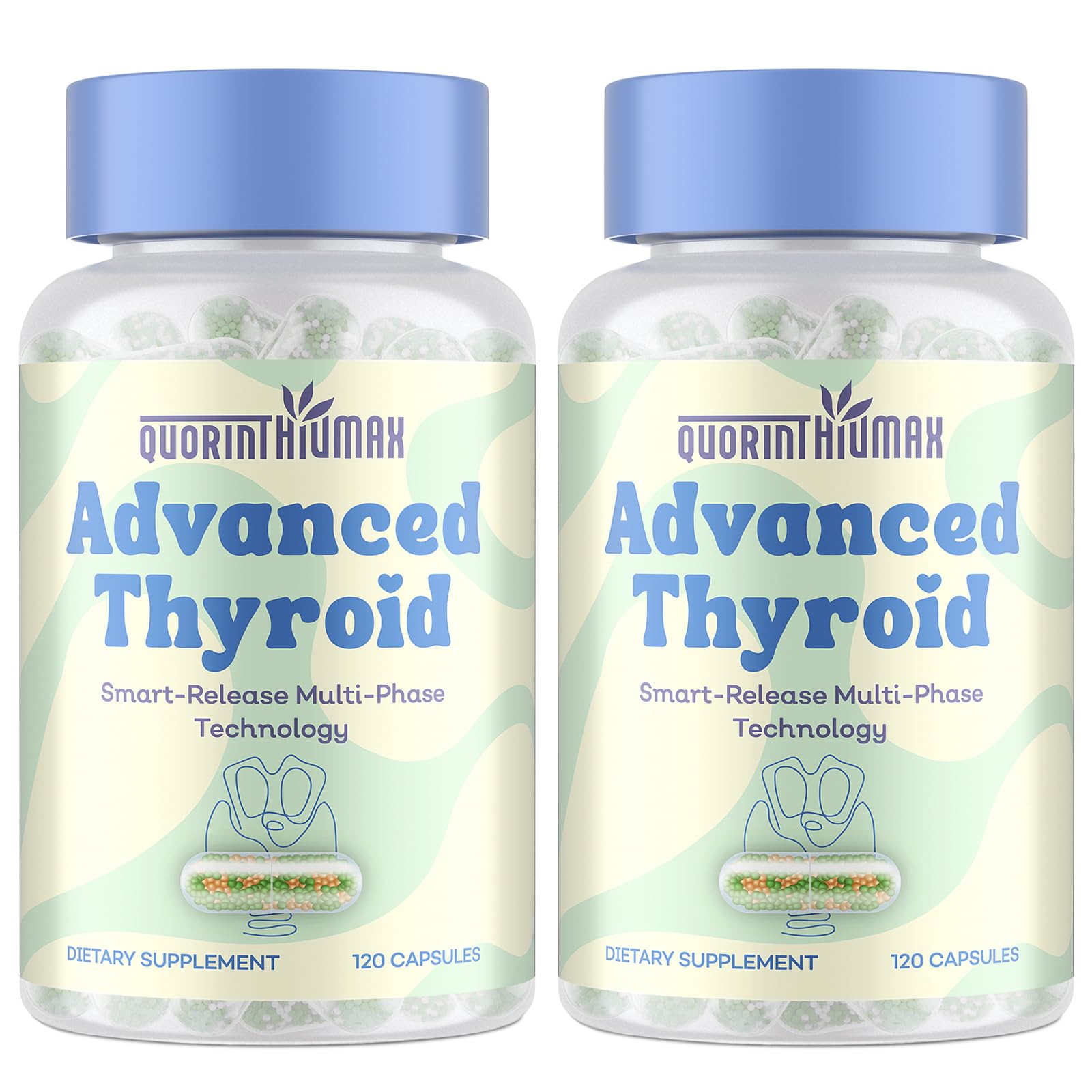 Quorinthiumax thyroid support bottle front view for daily balance
