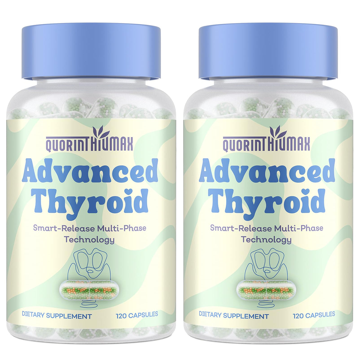 Quorinthiumax thyroid support bottle front view for daily balance