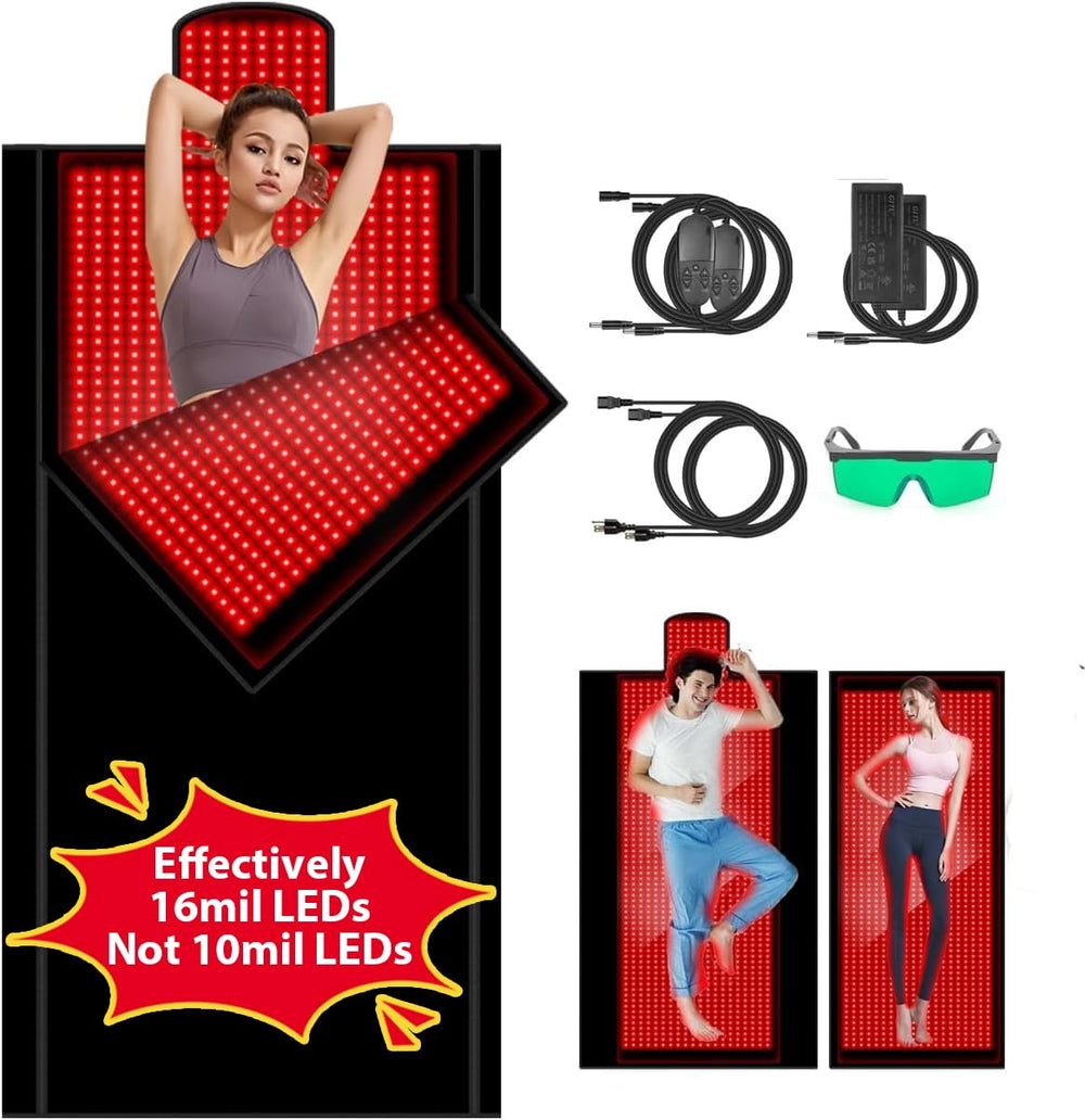 QUPOXAFD red light blanket delivering full-body coverage for at-home relaxation.