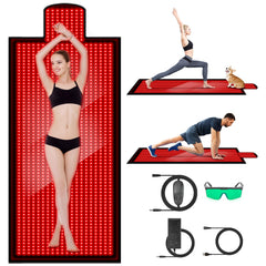 QUPOXAFD full-body red-light mat assembly for easy setup and use