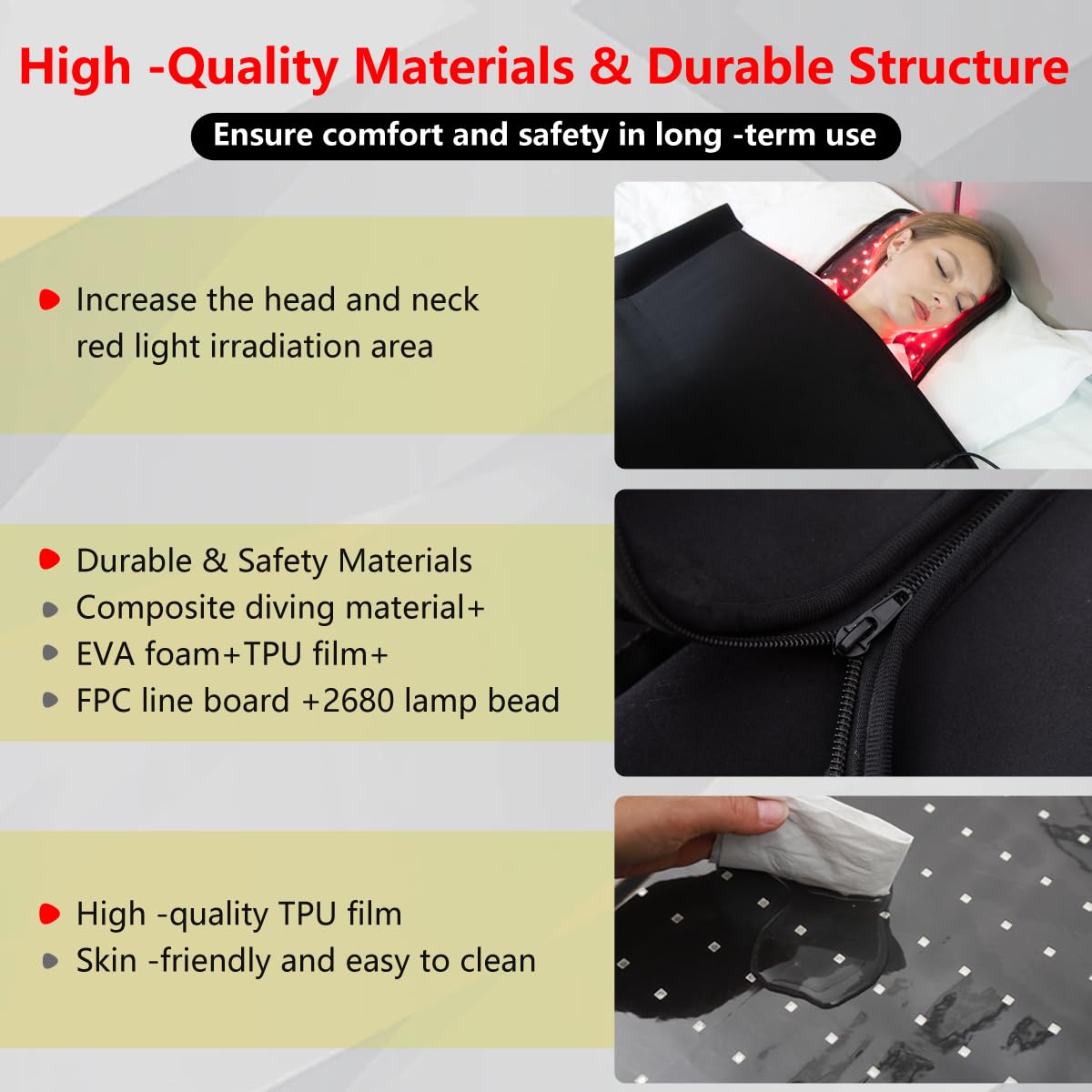 QUPOXAFD premium materials ensure comfortable, easy-clean sessions.
