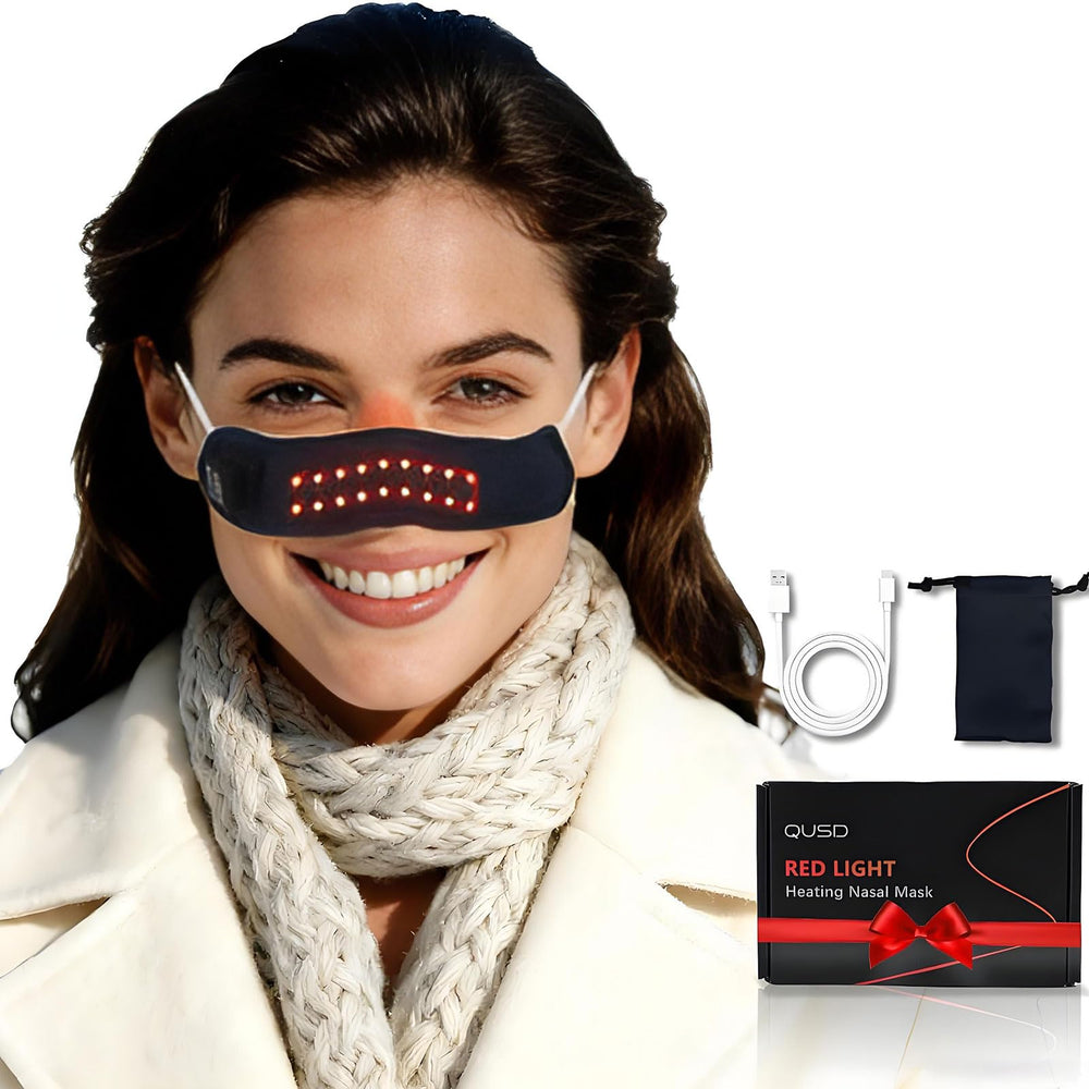 QUSD red light nose warmer gently warms the nose for cozy comfort