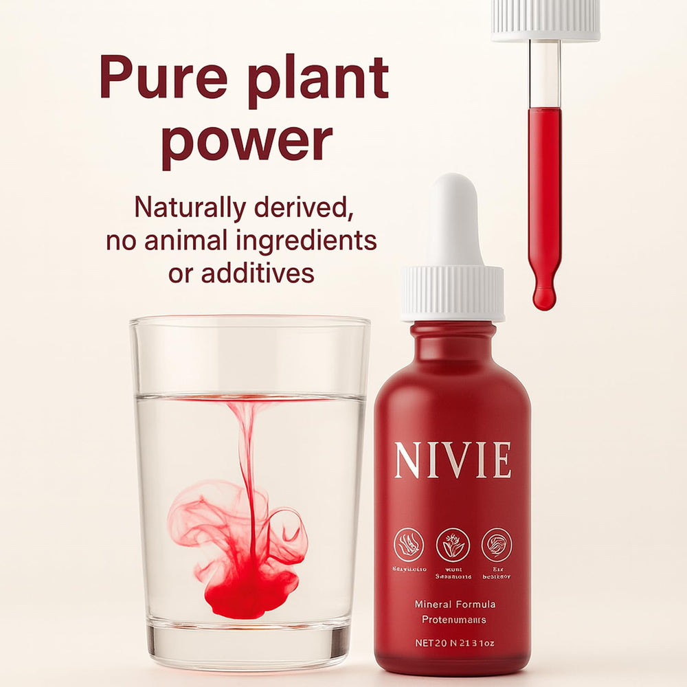 QUZOYU Nivie Mineral Supplement label reveals zinc and iodine.