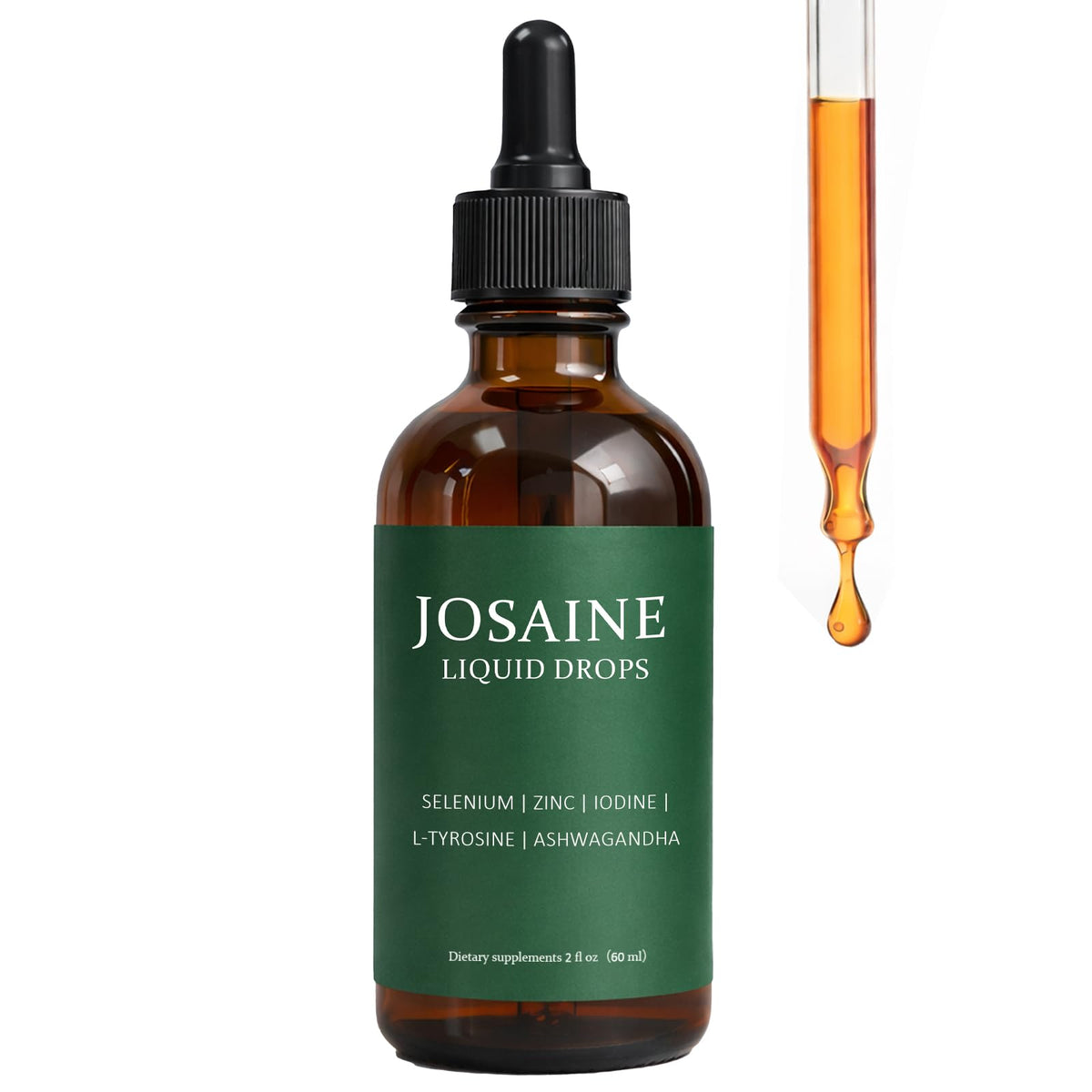 QUZOYU Josaine ThyroidSupport Drops bottle close-up for daily energy support.