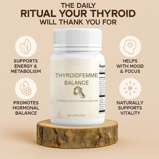 QUZOYU Thyroidfemme Balance capsules closeup with clean formula