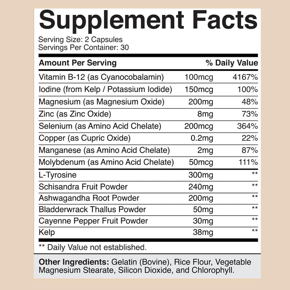 QUZOYU Thyroidfemme Balance supplement pair suggests simple habit