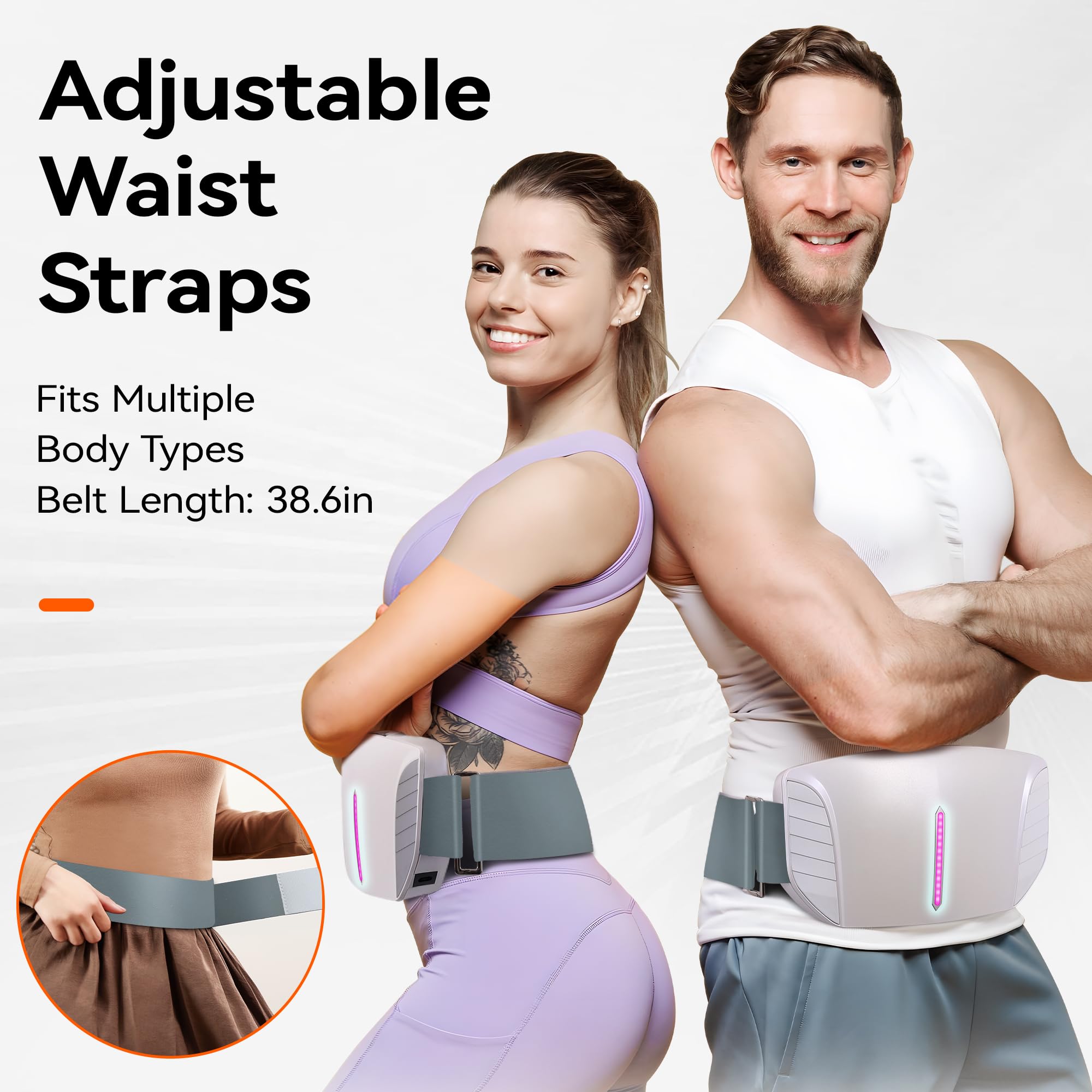 QXC close-up of massage heads highlights ergonomic, skin-friendly design