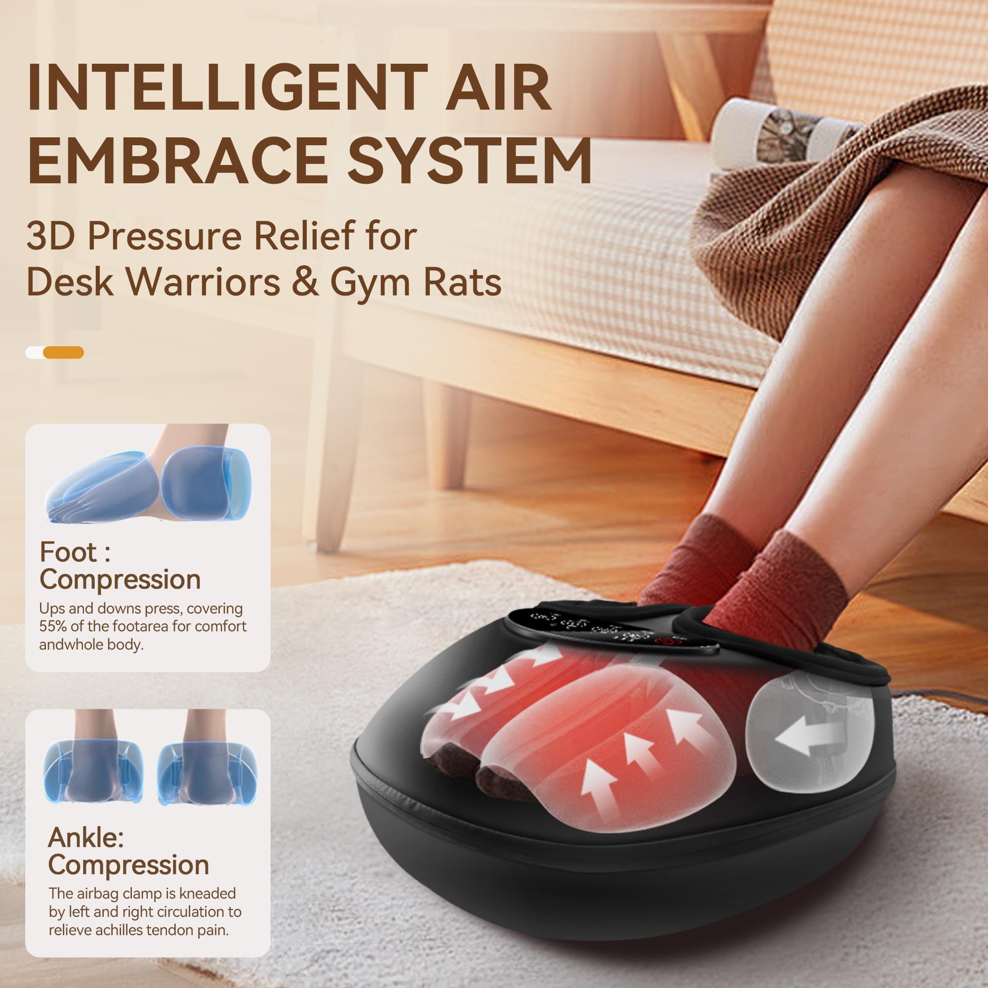 QXC Massager with anti-skid base for stable use on any floor