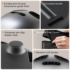 QXC foot massager has a removable washable cover for easy cleaning.