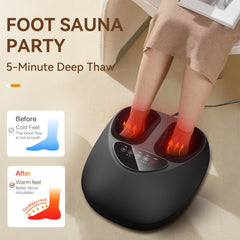 QXC Foot Massager heat therapy delivers comforting warmth to tired feet