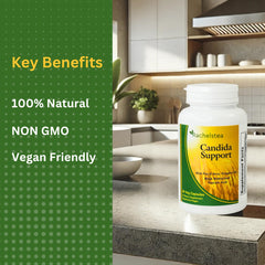 Caprylic acid ingredient close-up in Rachelstea Candida Support