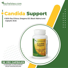 Capsules close-up in Rachelstea Candida Support