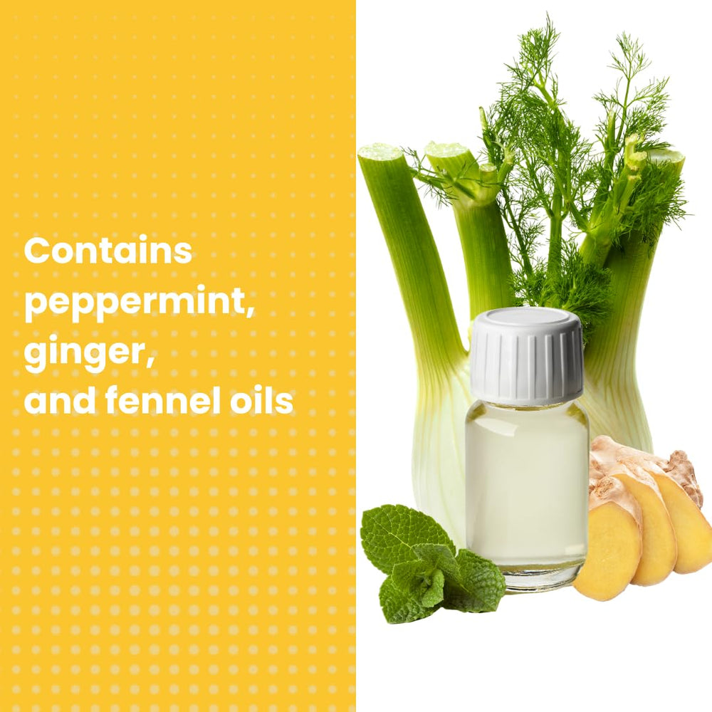 Rachelstea Peppermint Gels fennel oil graphic highlighting natural aroma
