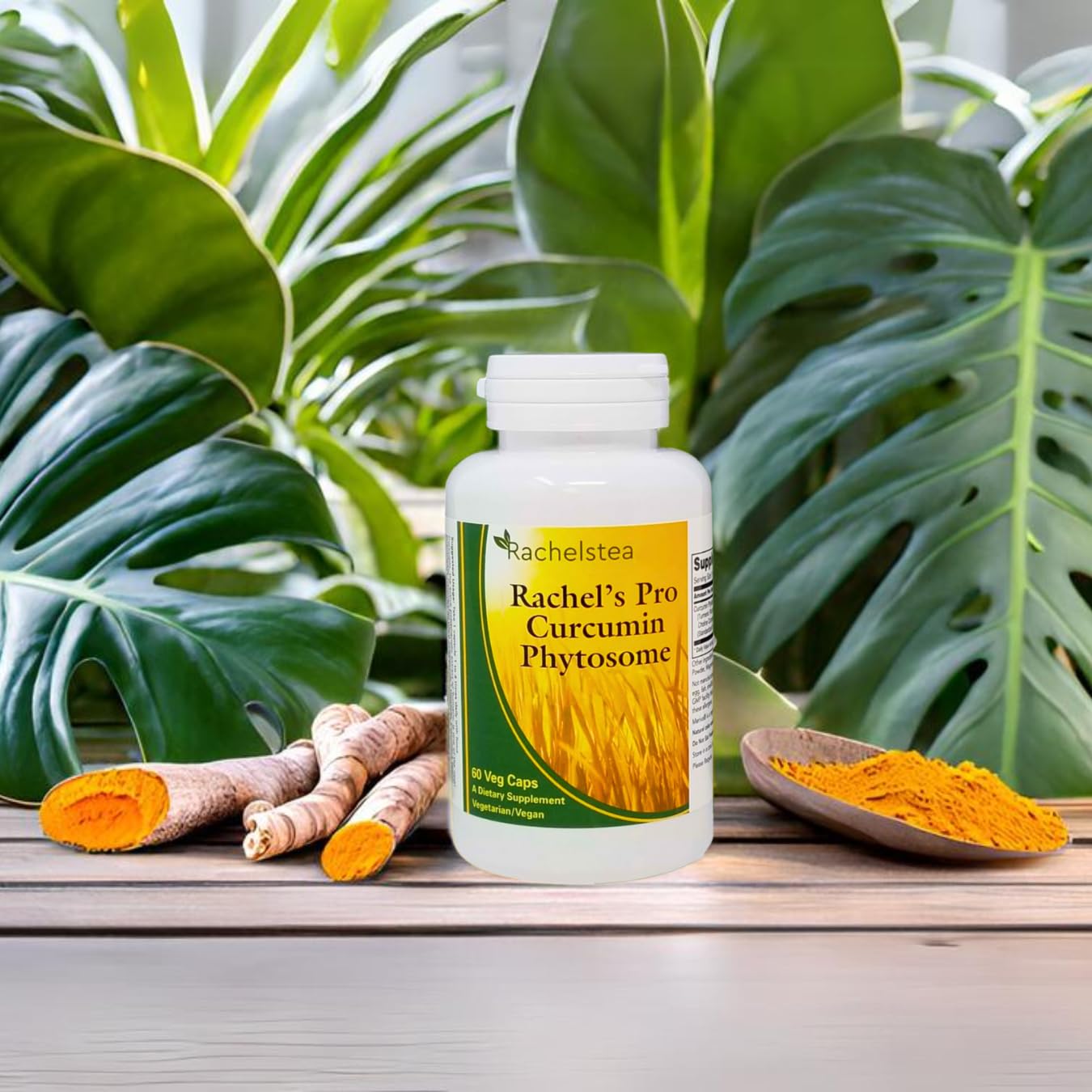 Rachelstea Pro Curcumin gluten-free label aids dietary planning.