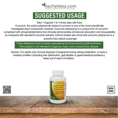 Rachelstea Pro Curcumin packaging illustration highlights 60 capsules.