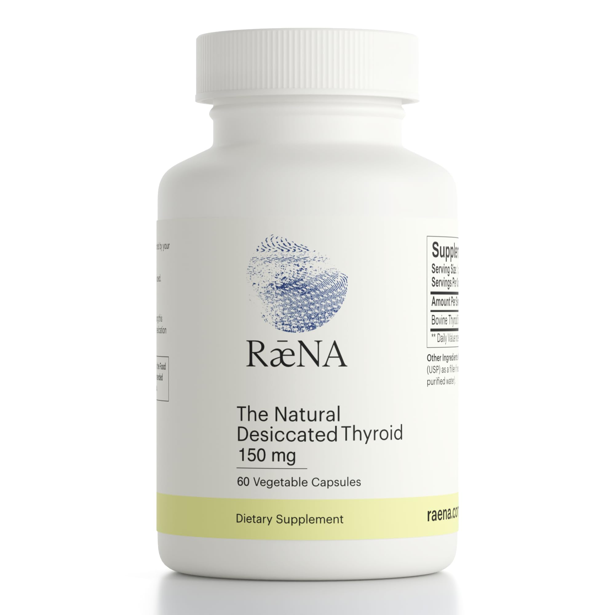 Raena Premium Bovine bottle of capsules for daily nutritional support.