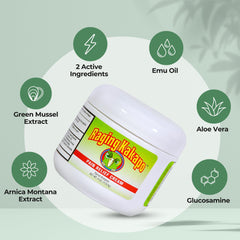 Raging Kakapo arnica extract panel highlighting soothing, localized care.