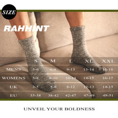 Rahhint Alpaca Wool Diabetic Socks grey XXL kept warm in cold weather