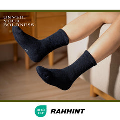 Rahhint Alpaca Wool Diabetic Socks warm blue option keeps feet cozy.