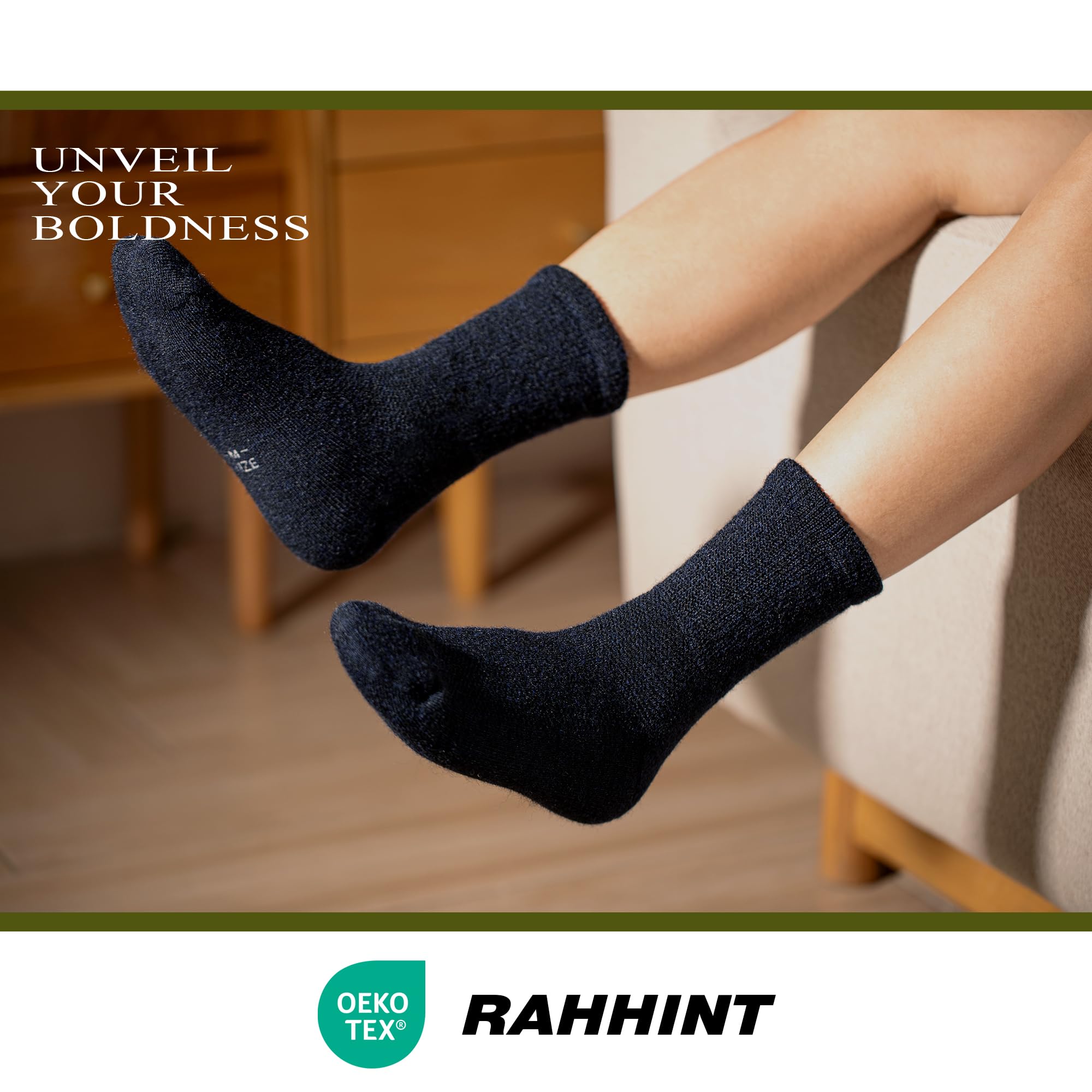 Rahhint Diabetic Socks moisture-wicking breathable fabric keeps feet dry and comfy.