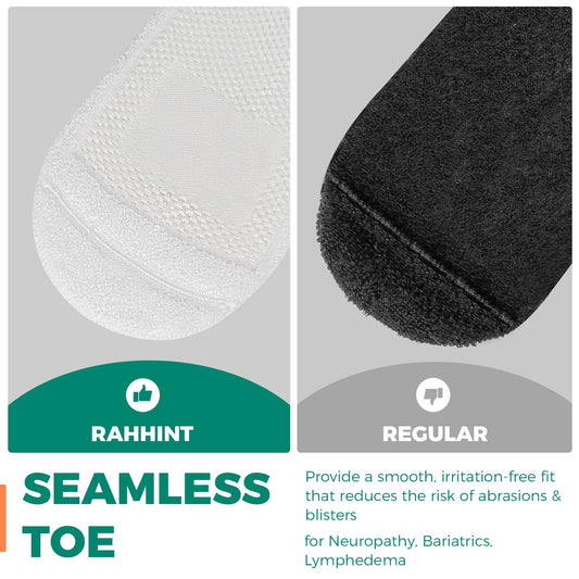 Rahhint Pro diabetic socks loose-fit crew for versatile indoor and outdoor wear.